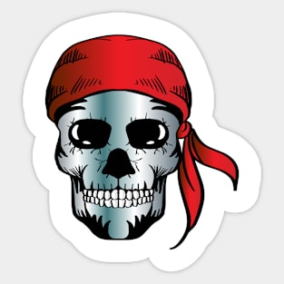 Hand drawn pirate skull Sticker